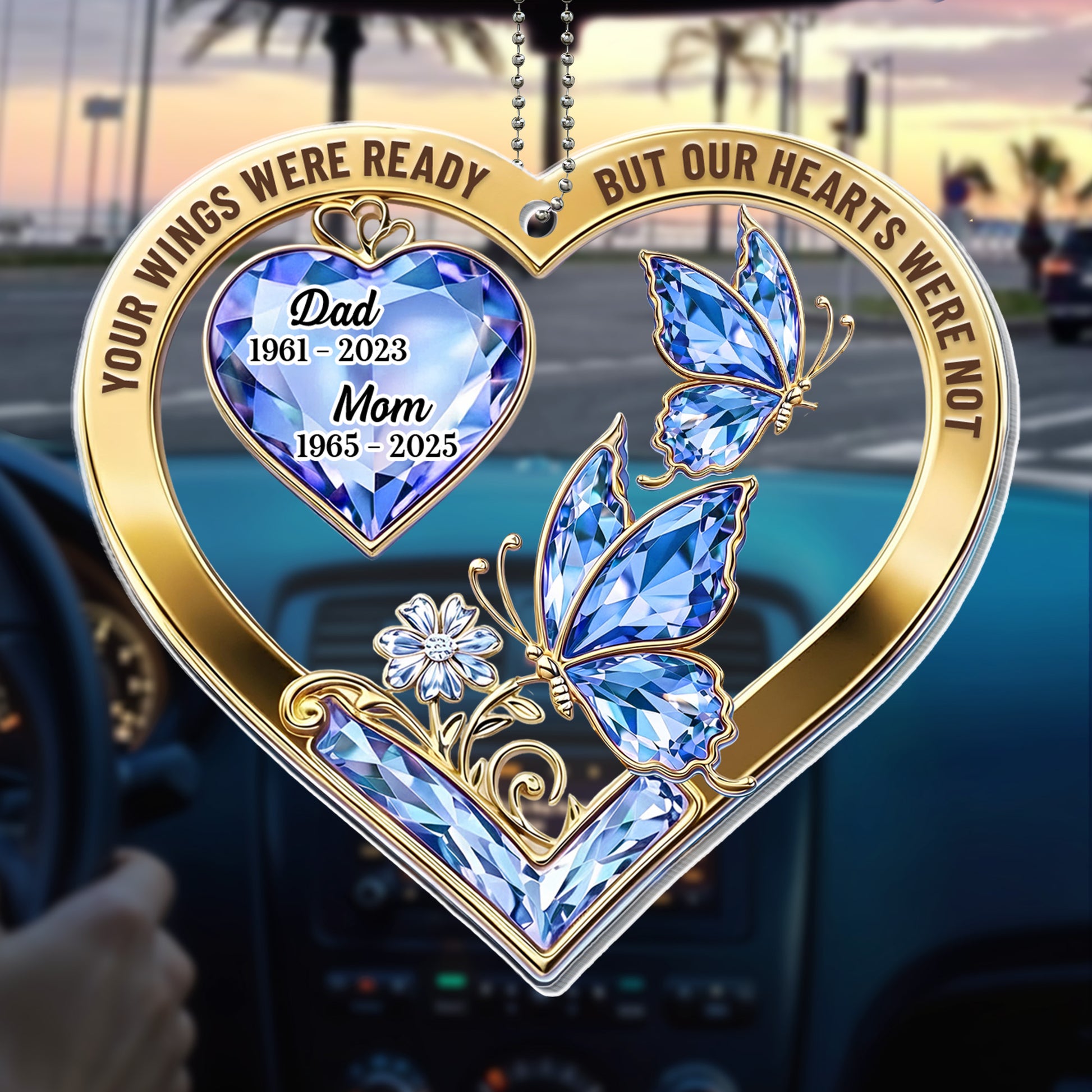 Our Wings Were Ready, Butterflies and Heart Gemstone