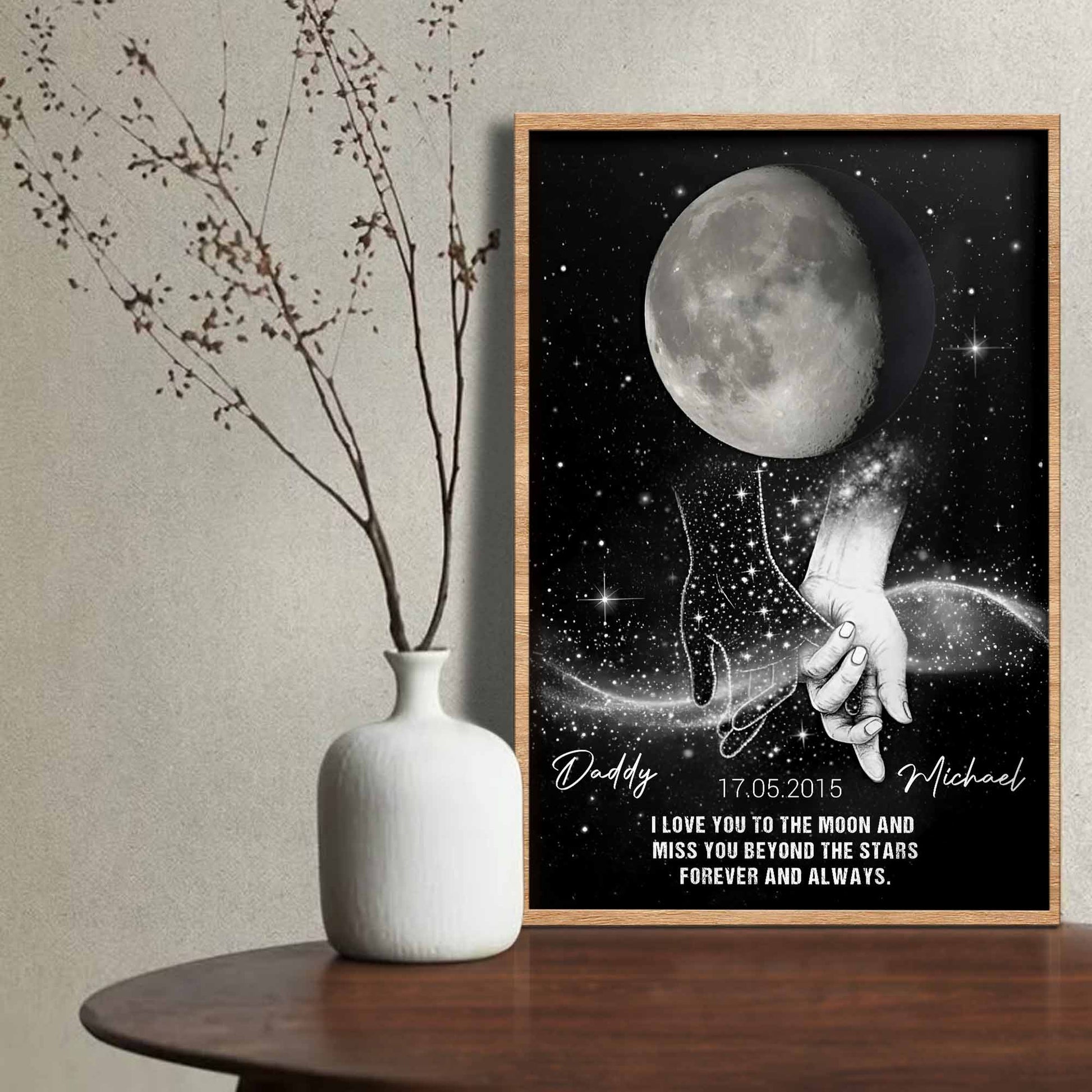 I Love You To The Moon, Stars And Moon Poster