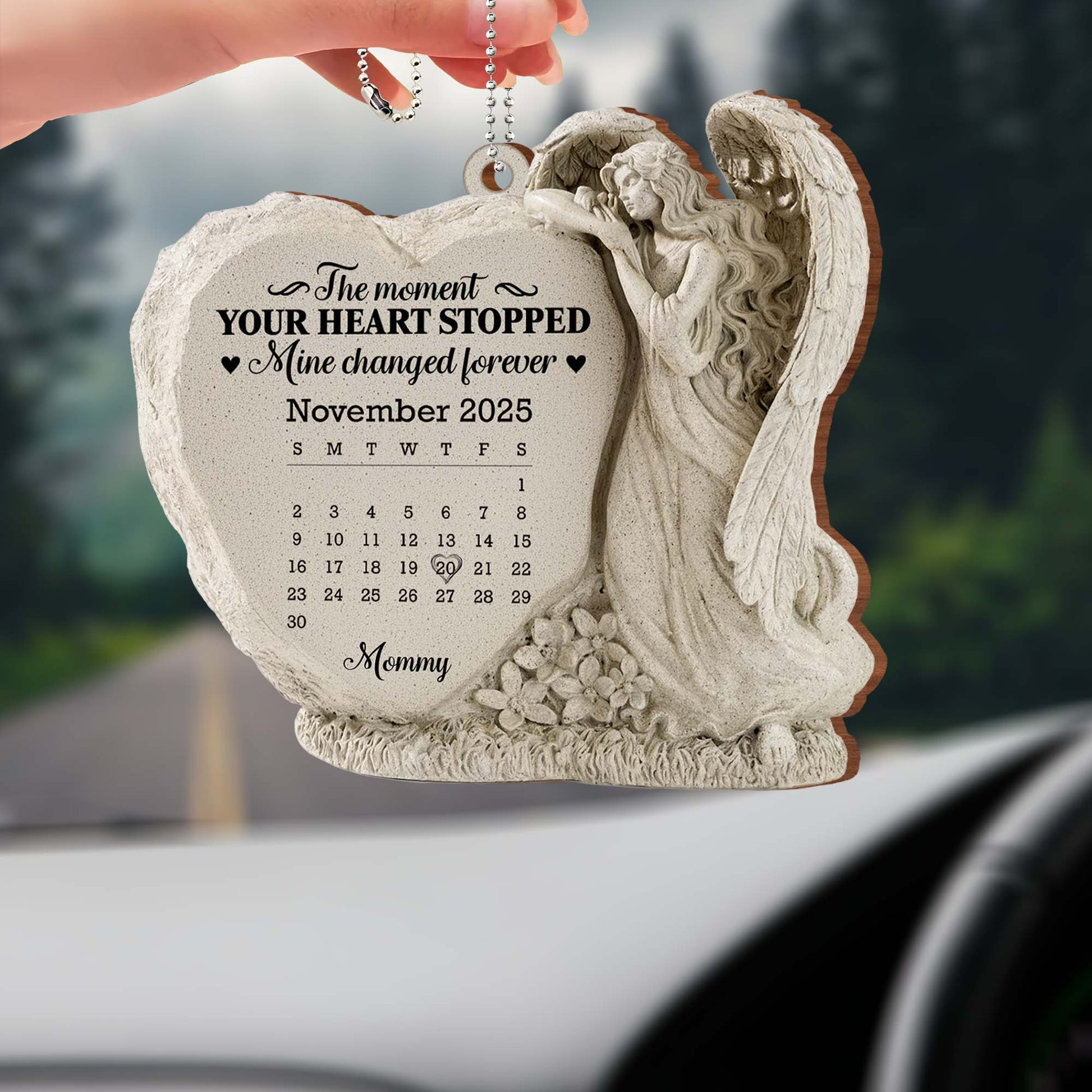 The Moment Your Heart Stopped, Angelic Memorial Ornament