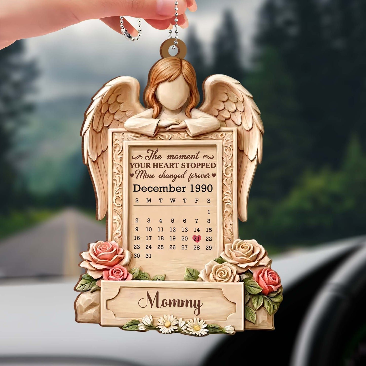 The Moment Your Heart Stopped, Angel and Roses Ornament