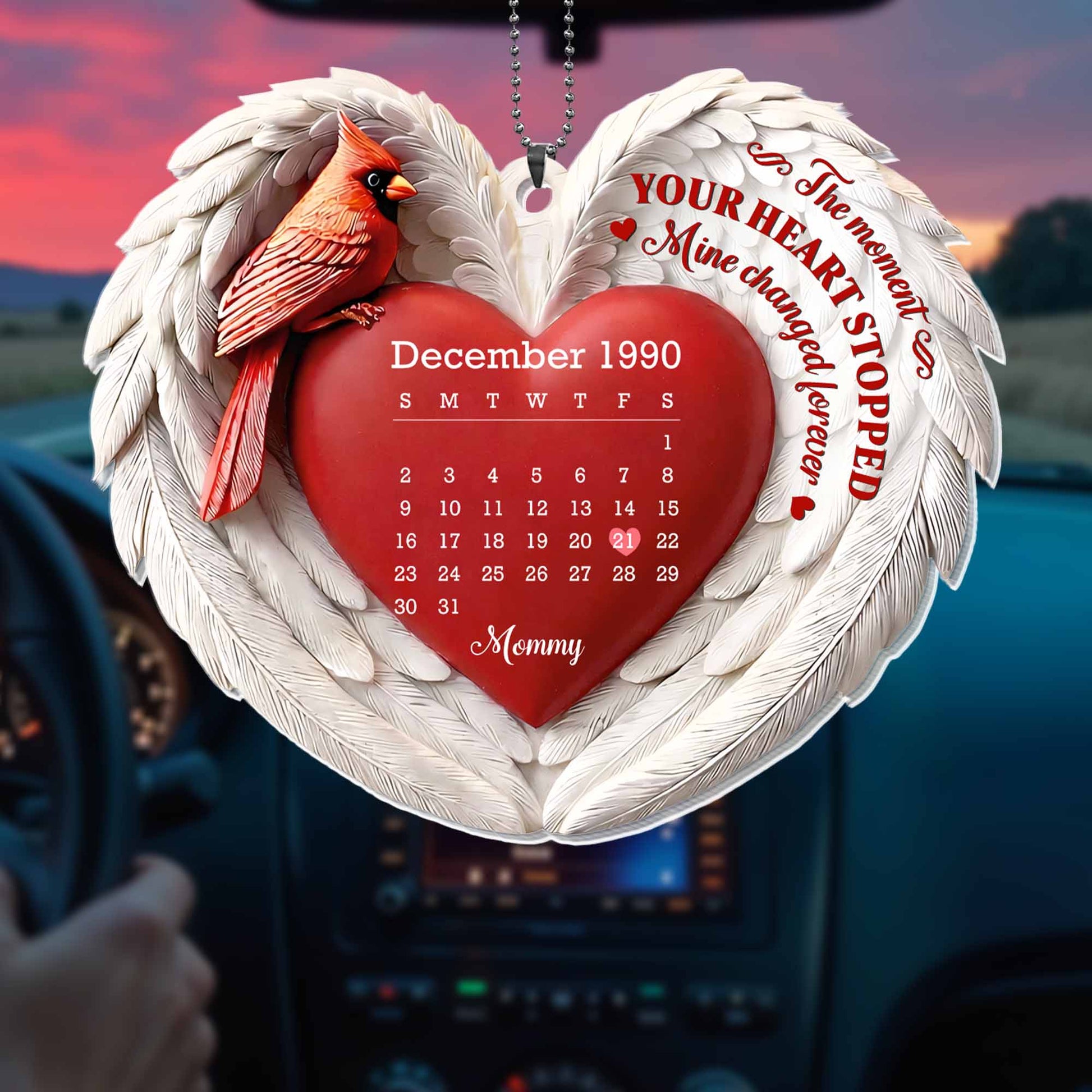 The Moment Your Heart Stopped, Cardinal And Heart Design