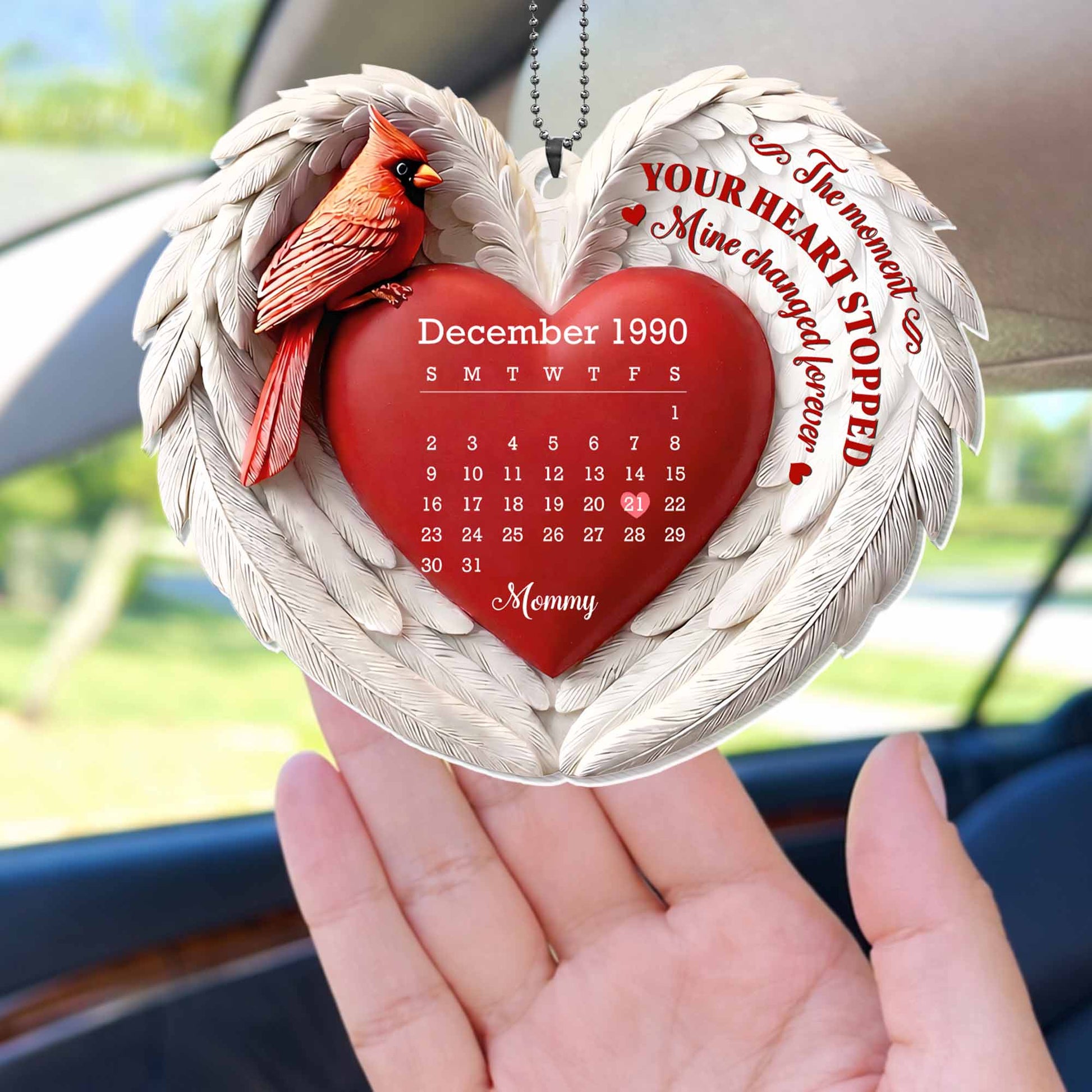 The Moment Your Heart Stopped, Cardinal And Heart Design