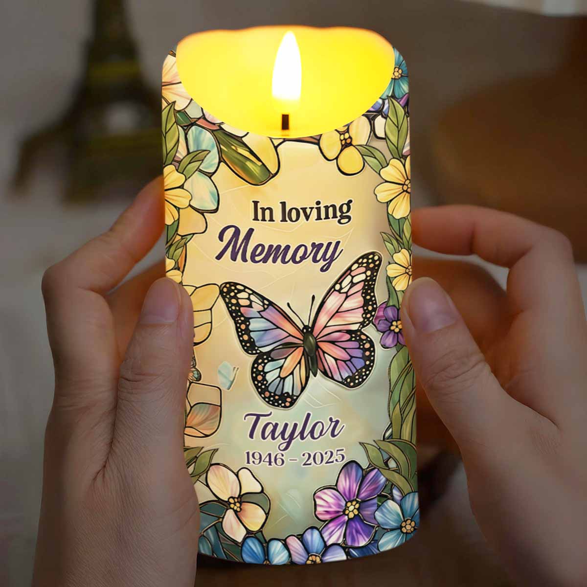 In Loving Memory Your Light Will Always Shine In My Heart Butterfly Flower