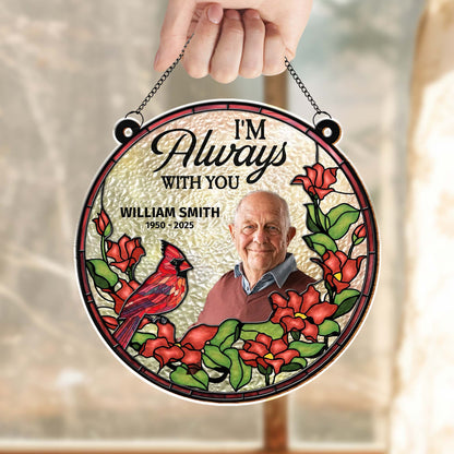 I'm Always With You Memorial Cardinal and Red Flowers