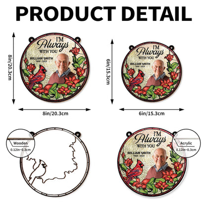 I'm Always With You Memorial Cardinal and Red Flowers