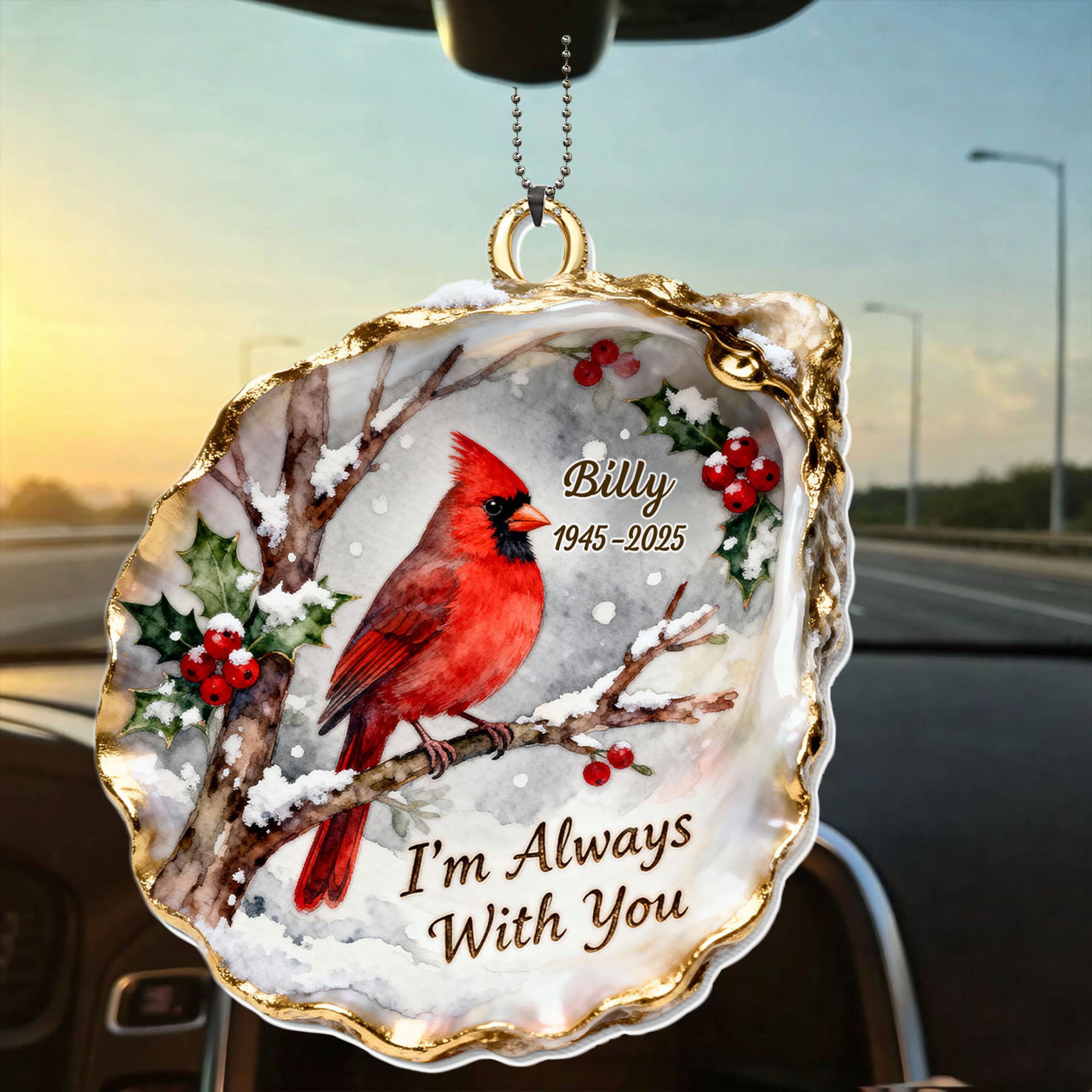 I'm Always With You, Cardinal and Berries Ornament