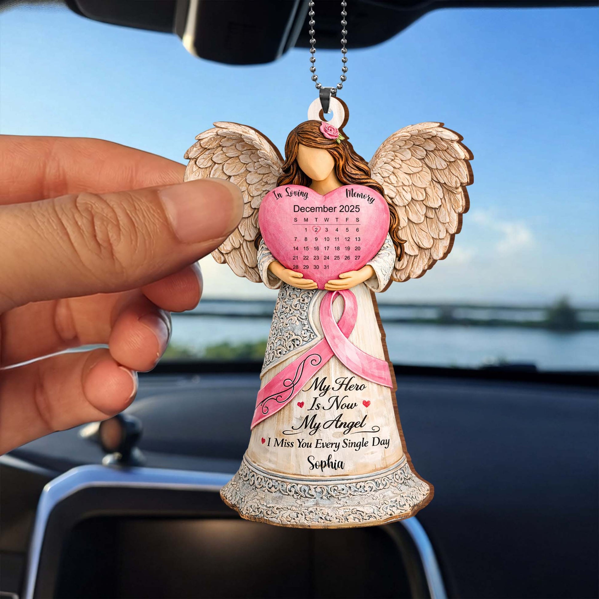 My Hero Is Now My Angel Memorial Ornament