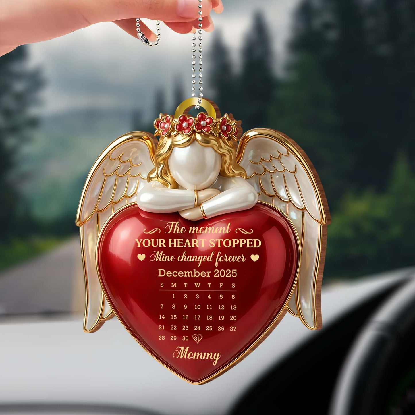 The Moment Your Heart Stopped, Angel Heart Calendar Ornament