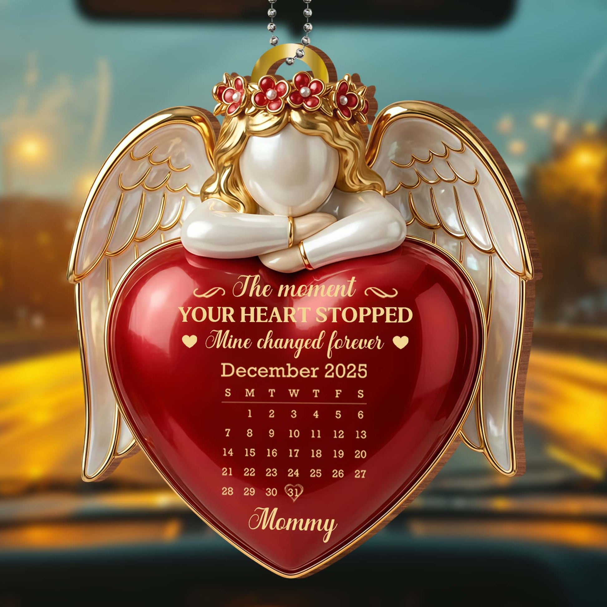 The Moment Your Heart Stopped, Angel Heart Calendar Ornament