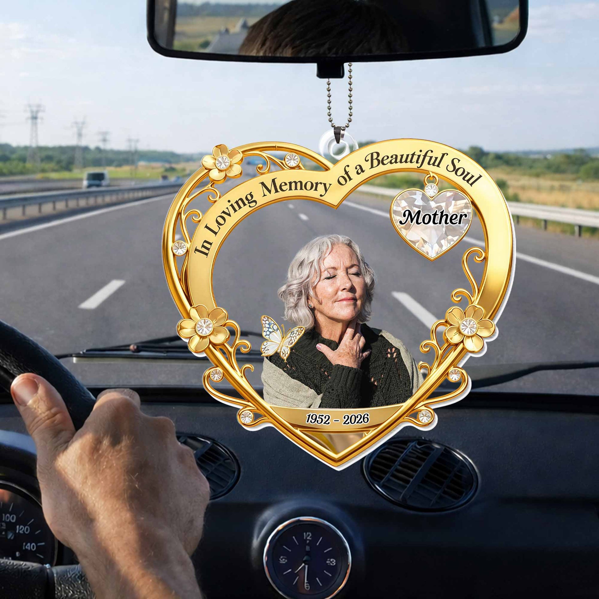 In Loving Memory of a Beautiful Soul, Heart With Flowers and Butterfly