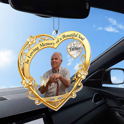 In Loving Memory of a Beautiful Soul, Heart With Flowers and Butterfly