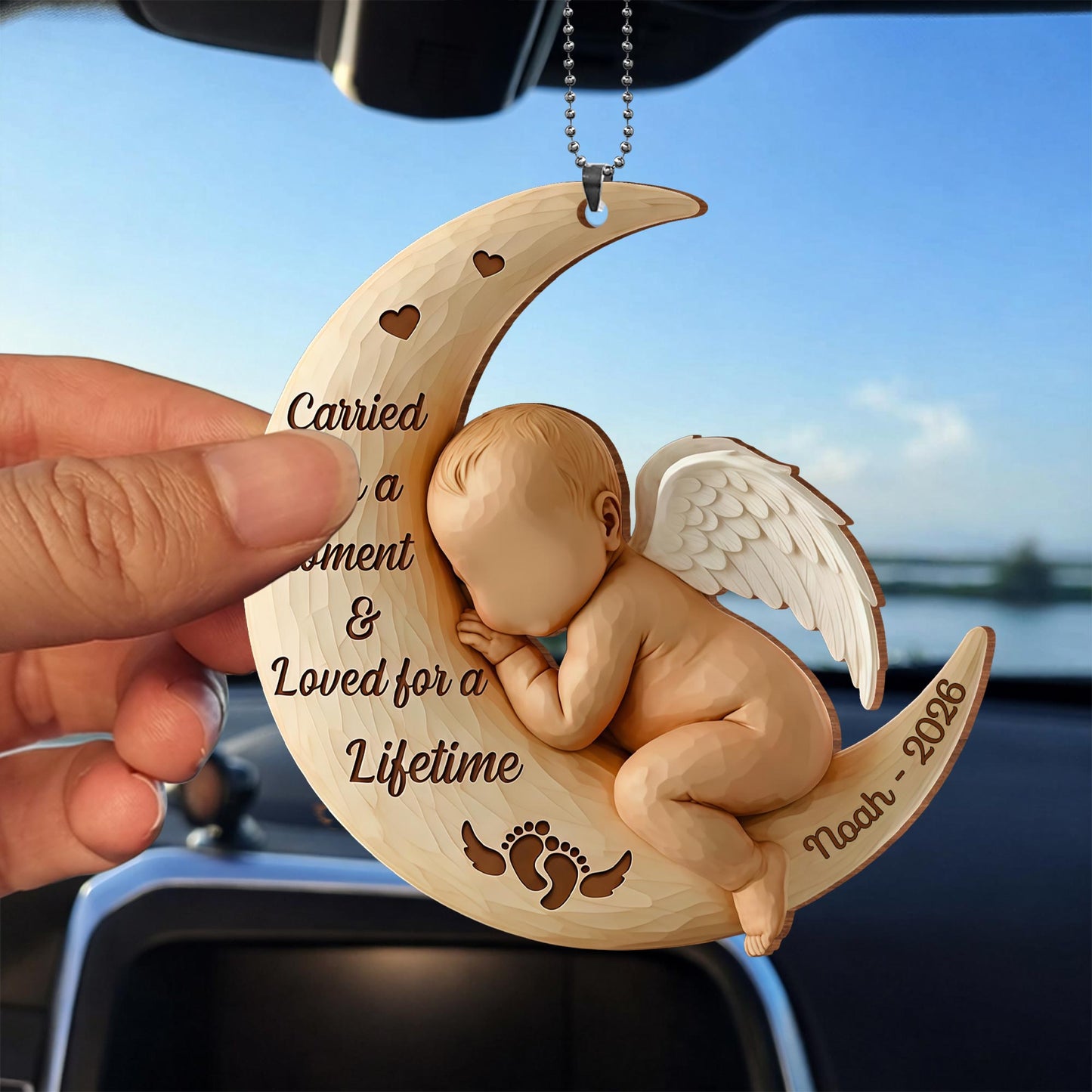 Carried For A Moment & Loved For A Lifetime Moon Angel Baby