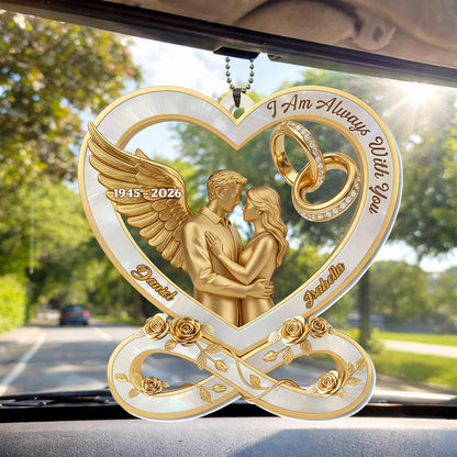 I Am Always With You Angel Wing Couple And Wedding Rings Heart