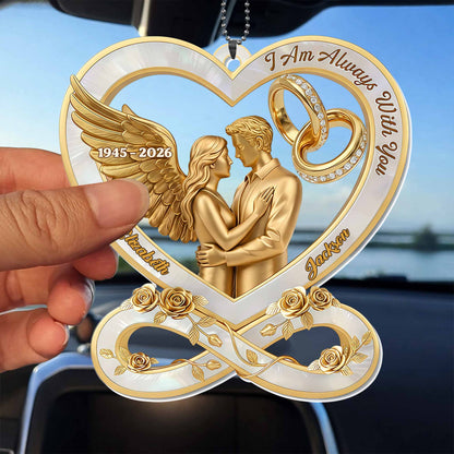 I Am Always With You Angel Wing Couple And Wedding Rings Heart