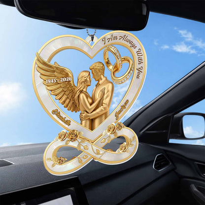 I Am Always With You Angel Wing Couple And Wedding Rings Heart
