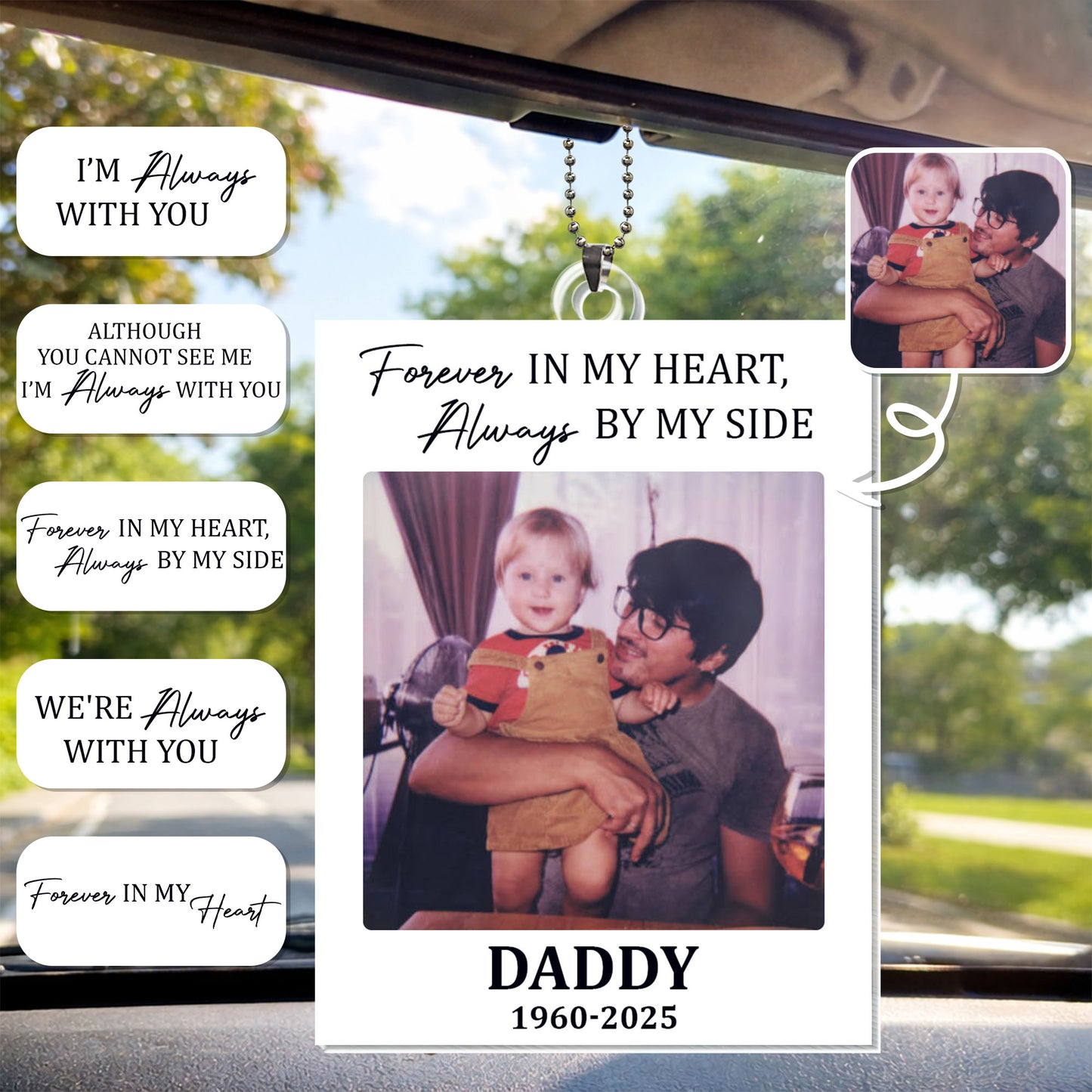 Forever In My Heart Always By My Side Photo Ornament