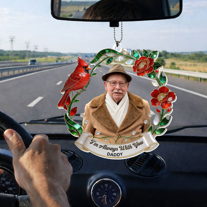 Im Always With You Cardinal And Red Flowers Wreath