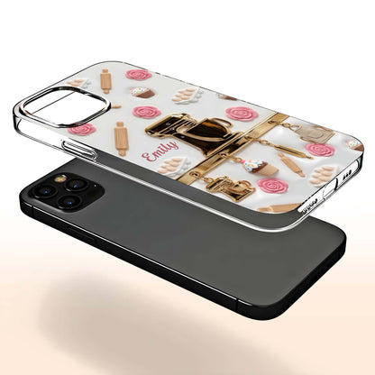 Baking Love With Kitchen Mixer And Cupcakes Design