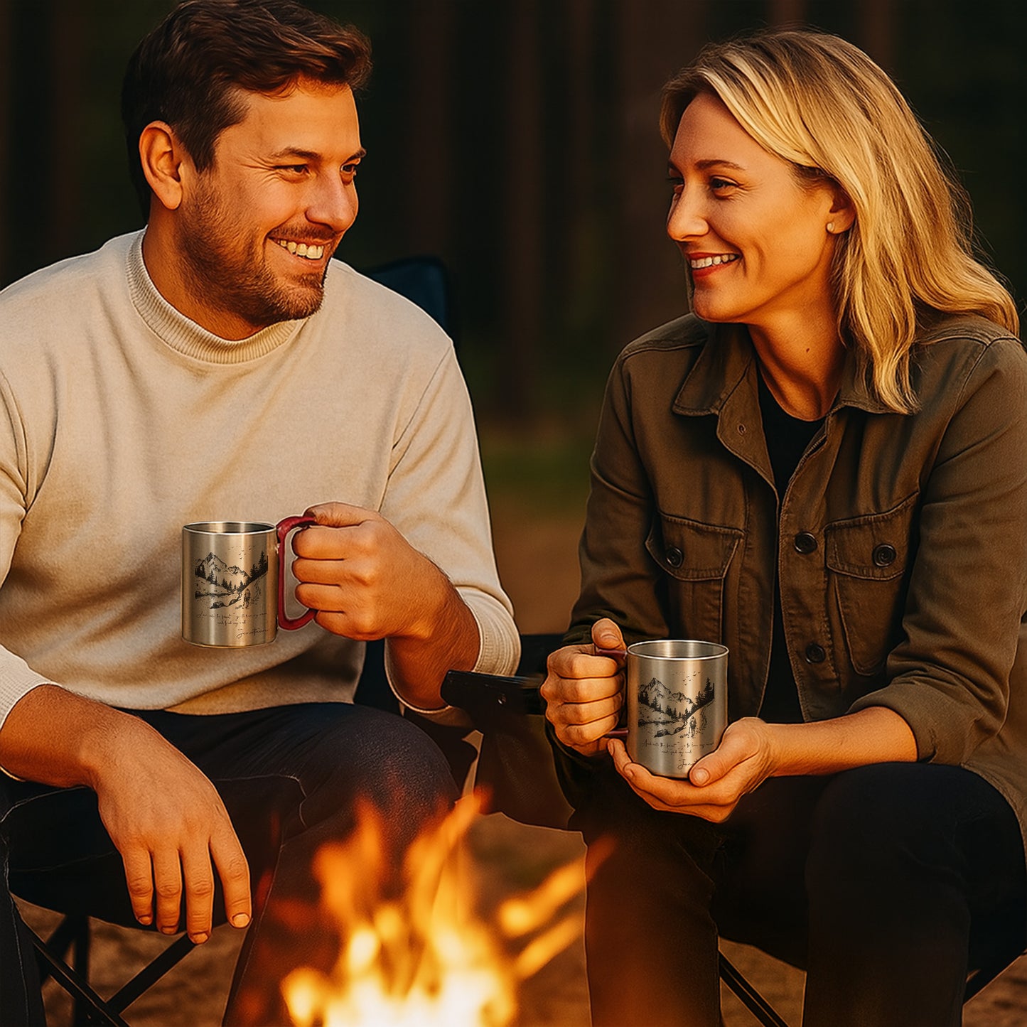 And Into The Forest I Go, Mountains And Hiker Design