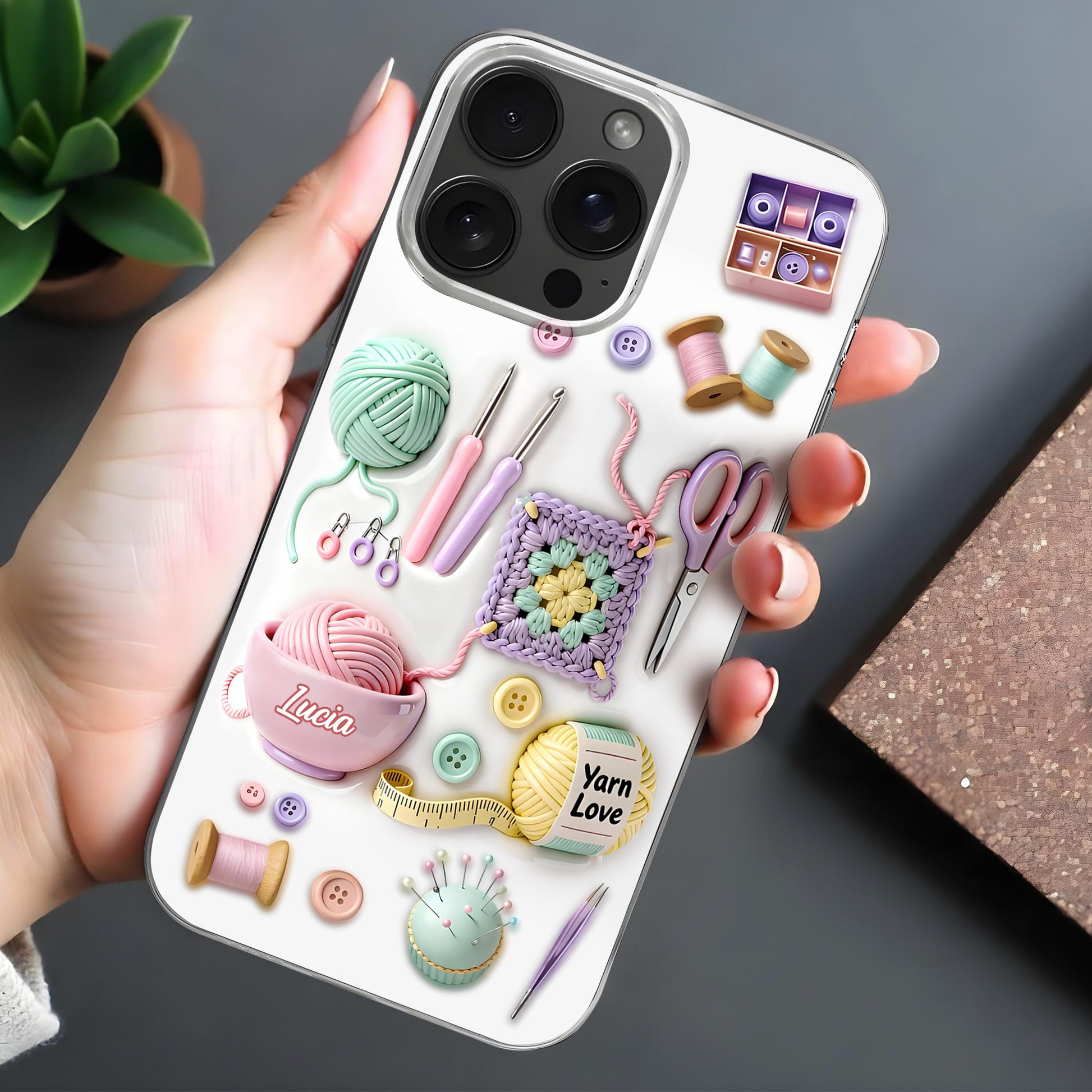 Perfect Gift For Craft Lovers With Yarn And Scissors