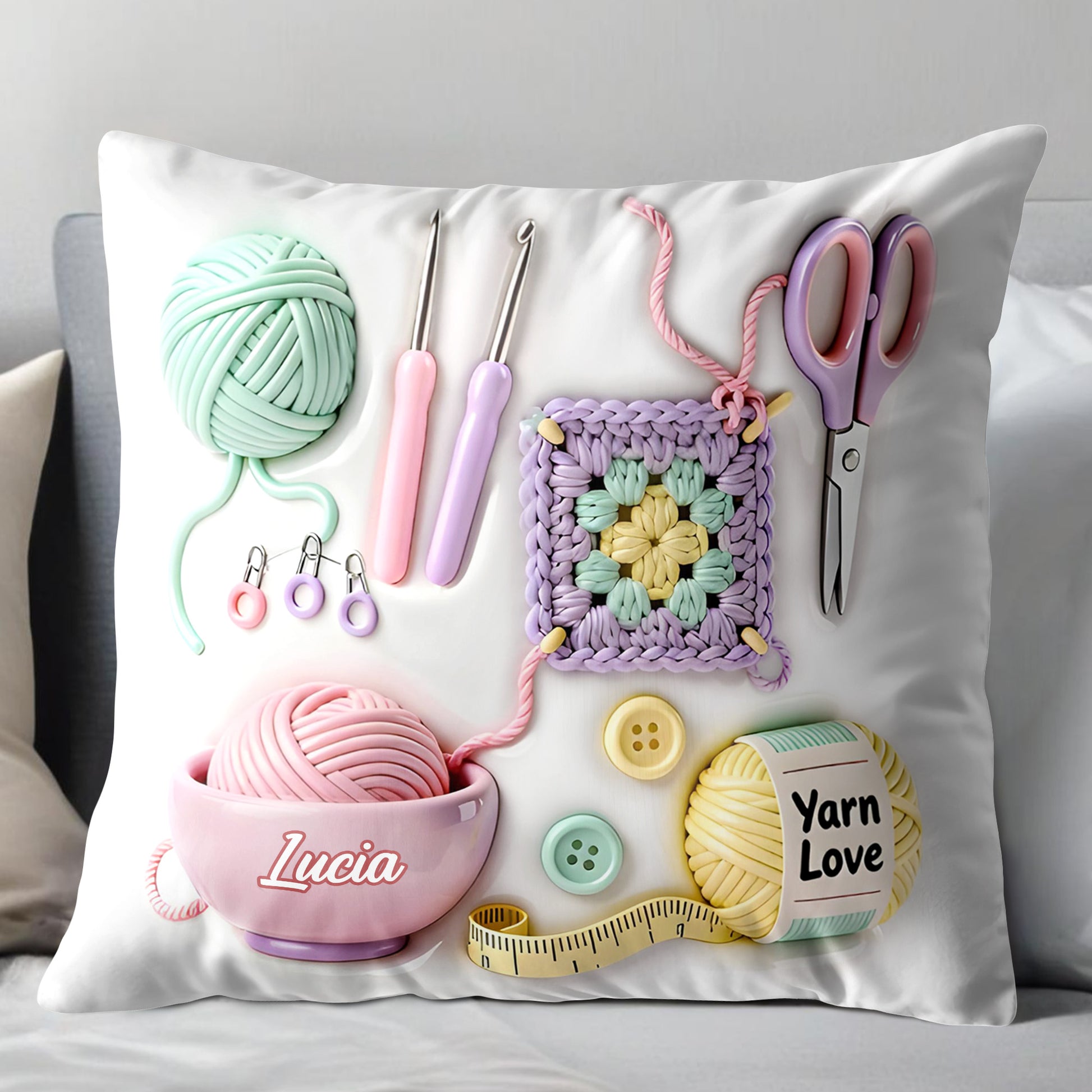 Celebrate the Art of Crafting, Beautiful Personalized Pillow