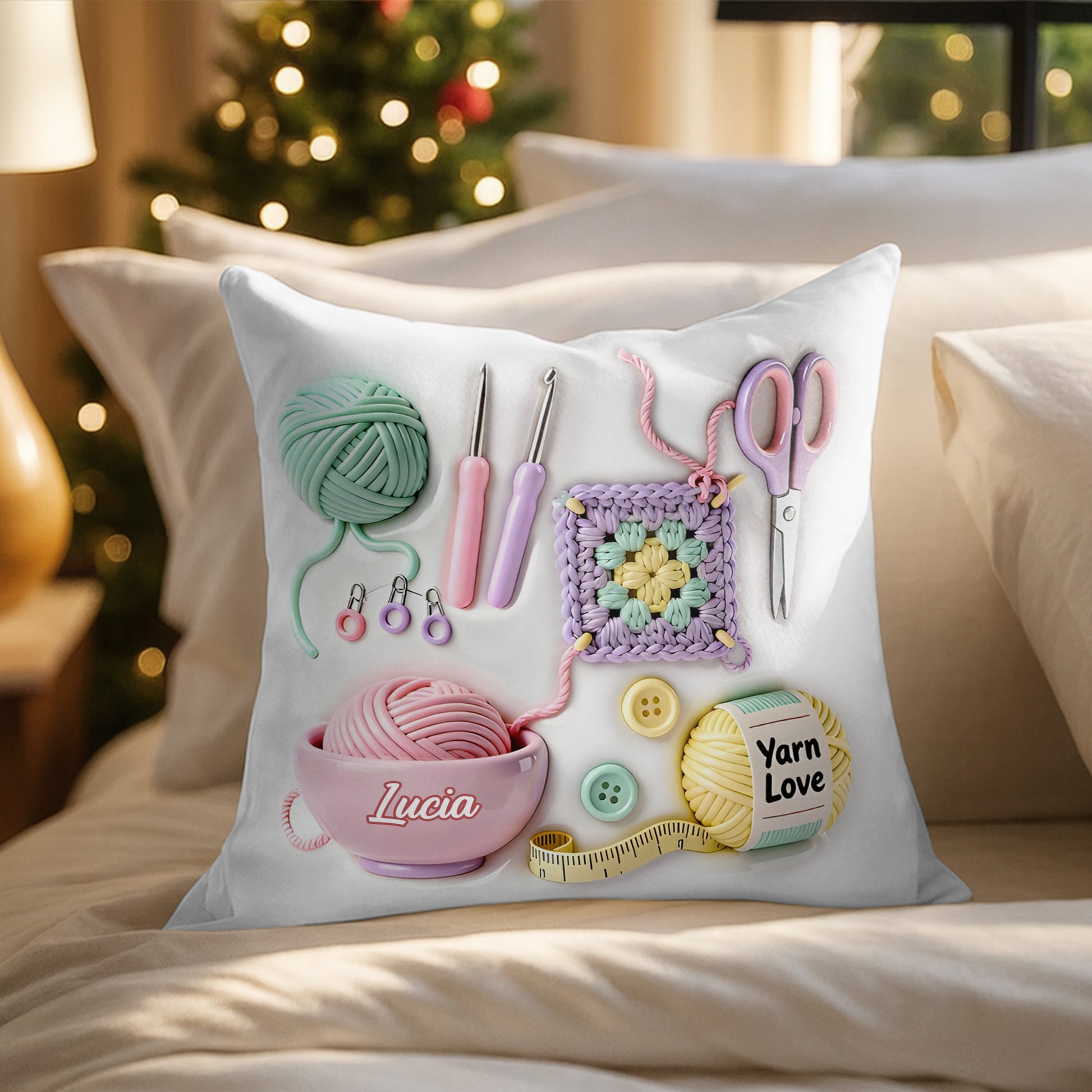 Celebrate the Art of Crafting, Beautiful Personalized Pillow