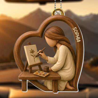 Talented Artist At Work, Customizable With Name