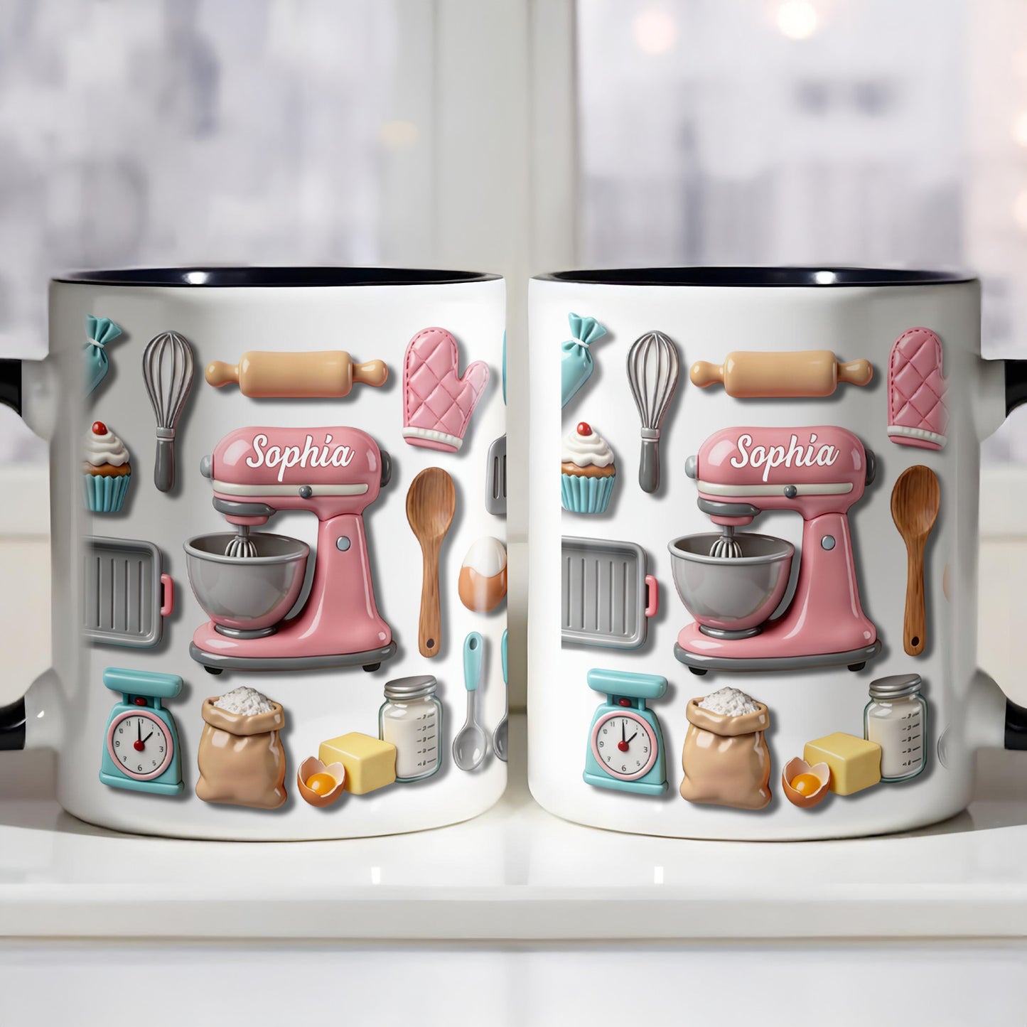 For The Love Of Baking, Mixer And Kitchen Tools Design