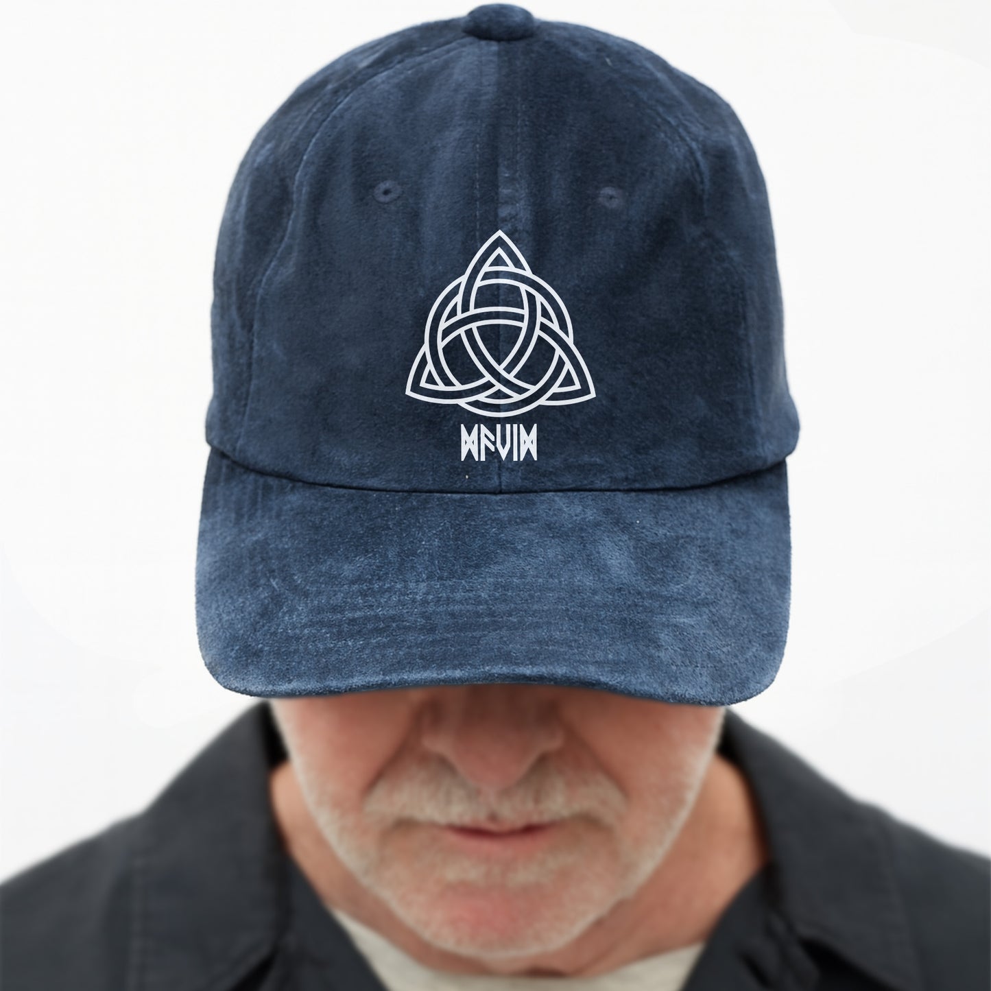 Custom Celtic Knot Design On Denim Cap