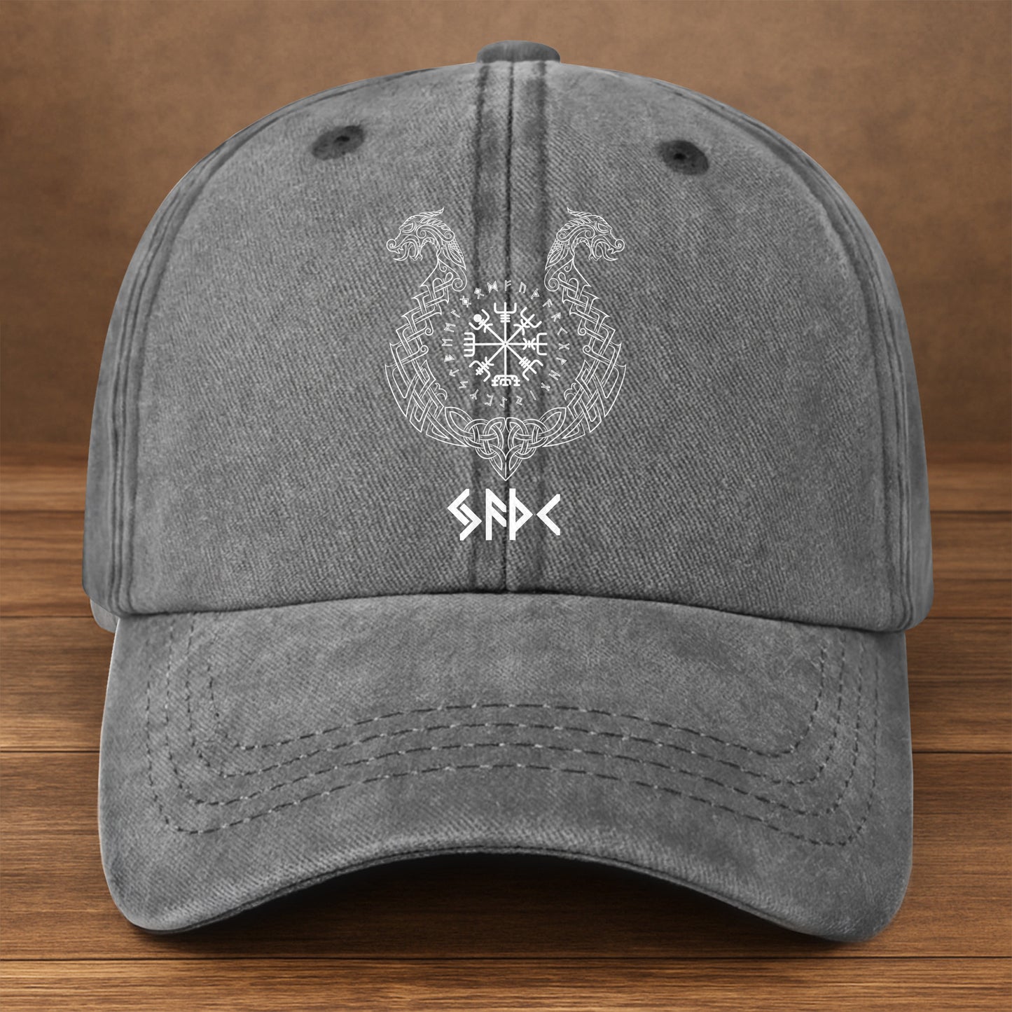 Custom Celtic Knot Design On Denim Cap