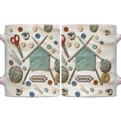 A Craft Lover's Perfect Companion With Buttons, Scissors, And Yarn