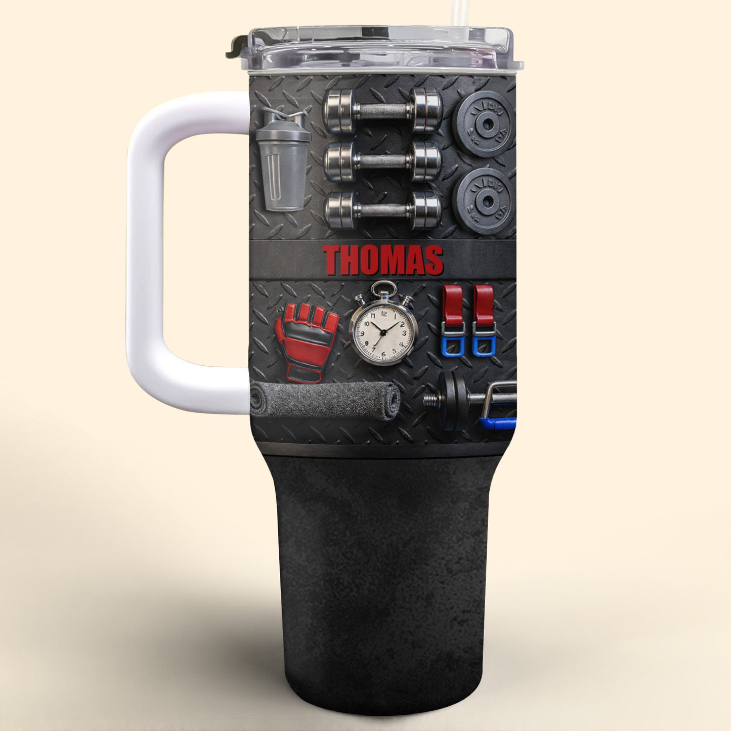 Customizable Gym-Inspired Tumbler For Fitness Lovers