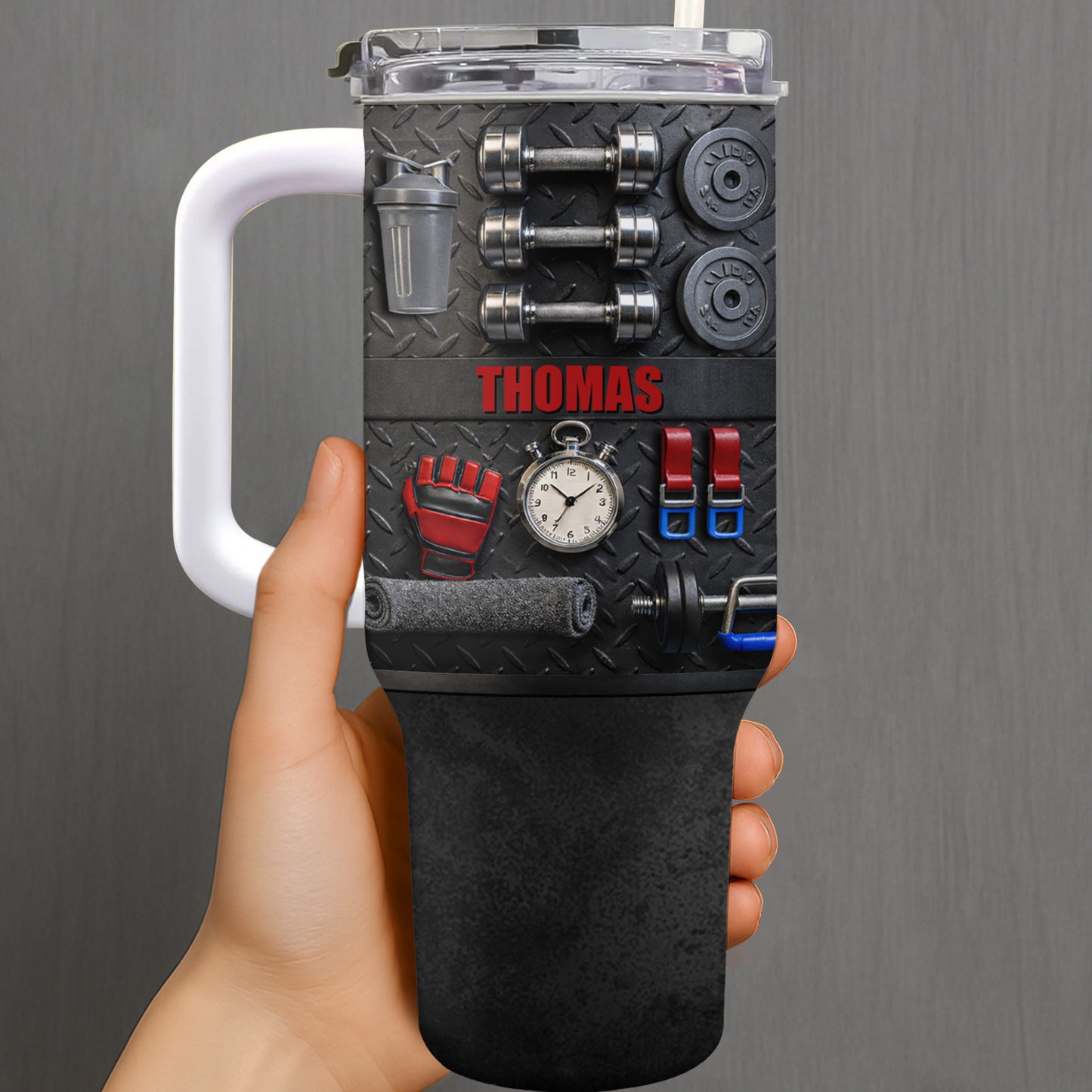 Customizable Gym-Inspired Tumbler For Fitness Lovers