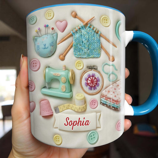 Craft Lovers Delight Featuring Buttons, Sewing Machine