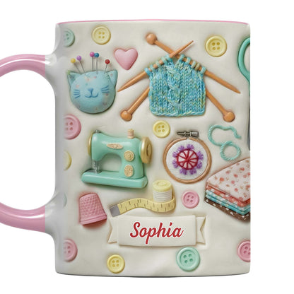 Craft Lovers Delight Featuring Buttons, Sewing Machine