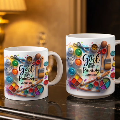 Just A Girl Who Loves Painting With Paints And Brushes