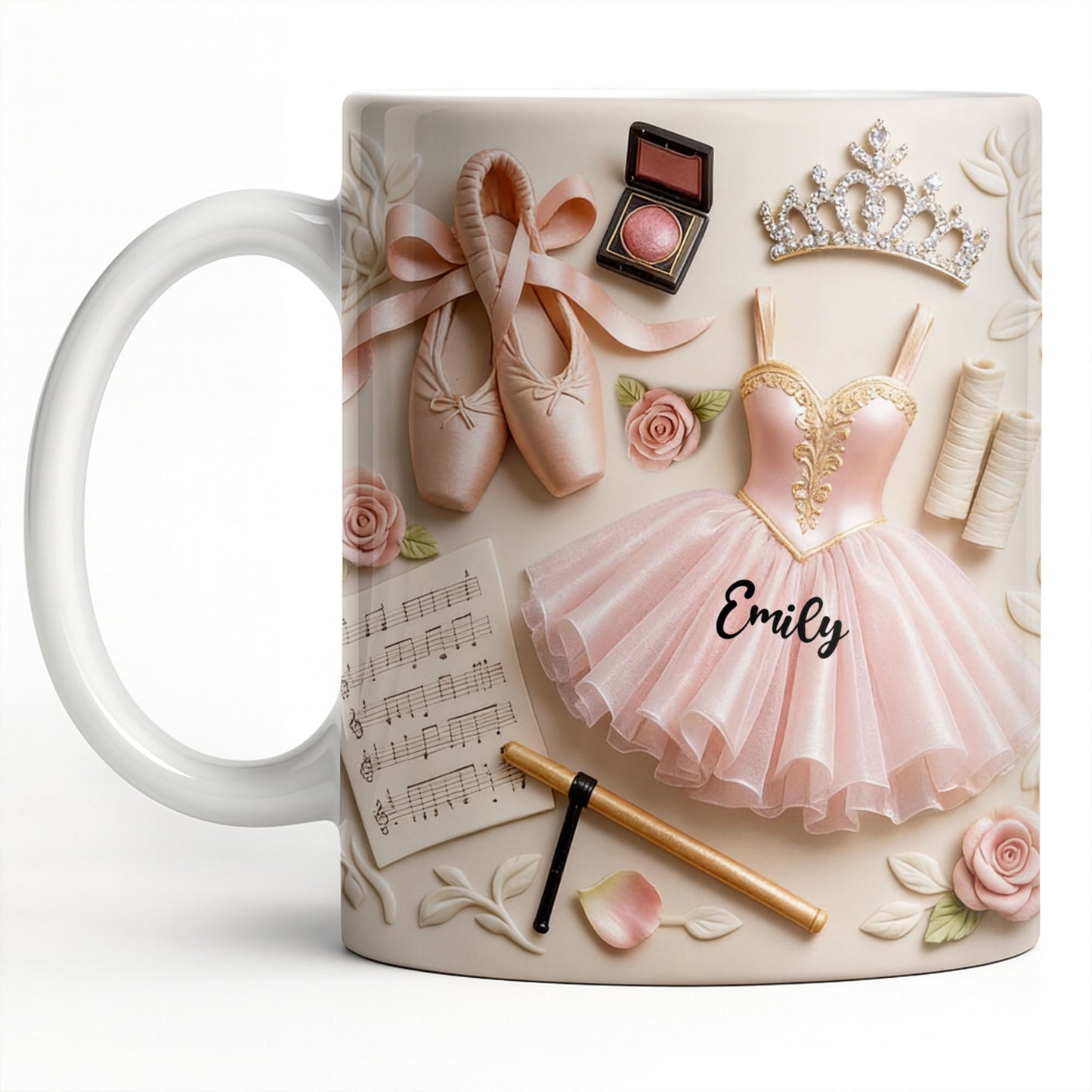 Ballet Slippers And Tutu Personalized Mug