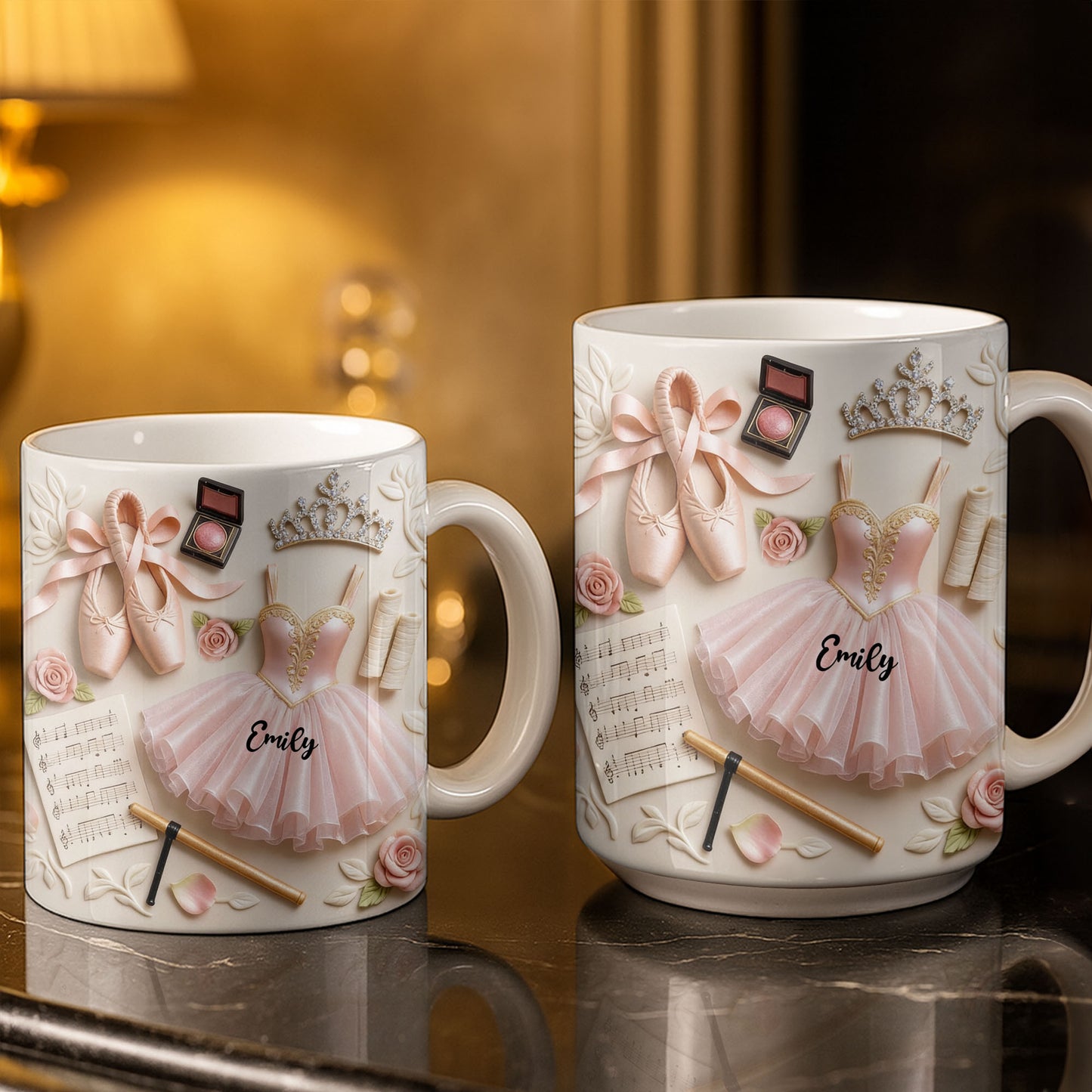 Ballet Slippers And Tutu Personalized Mug