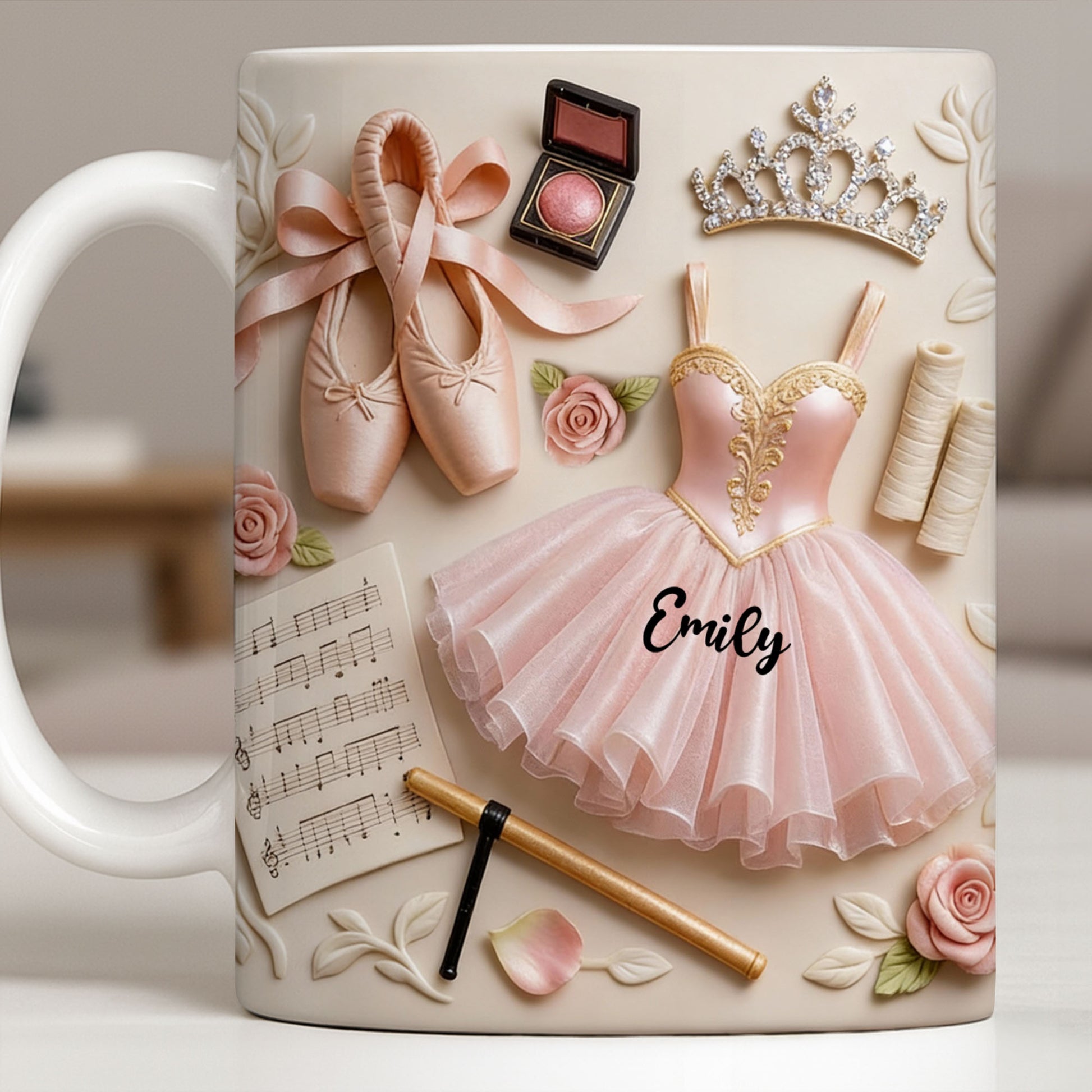 Ballet Slippers And Tutu Personalized Mug