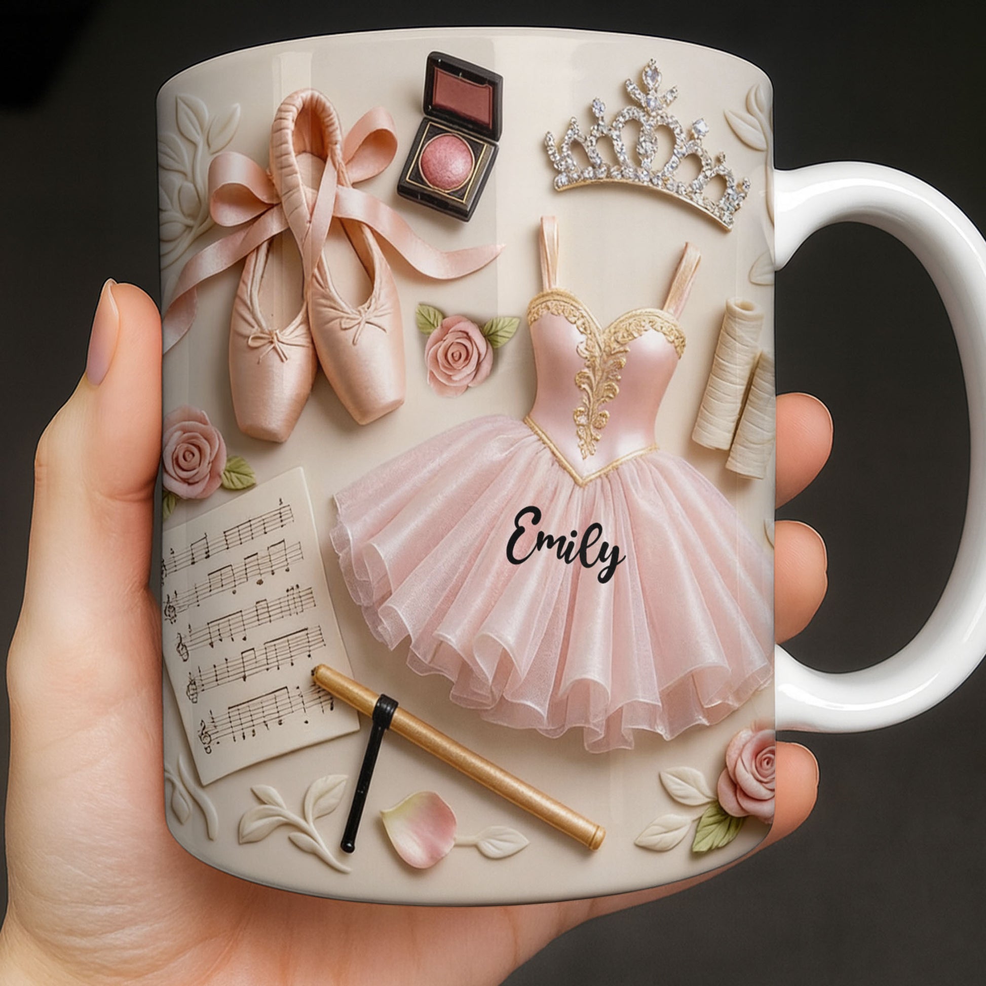 Ballet Slippers And Tutu Personalized Mug