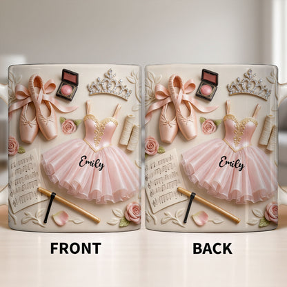 Ballet Slippers And Tutu Personalized Mug