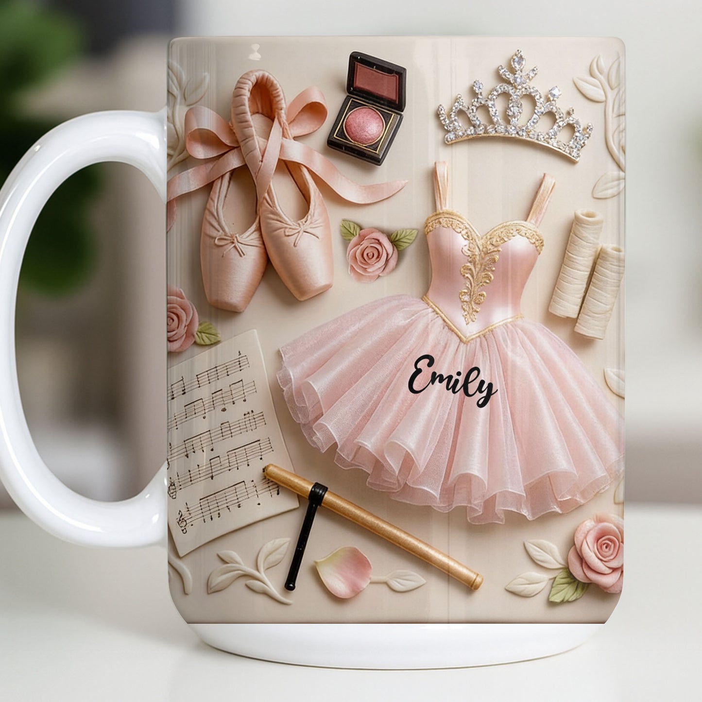 Ballet Slippers And Tutu Personalized Mug