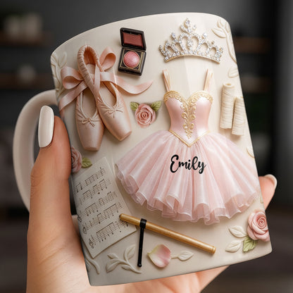 Ballet Slippers And Tutu Personalized Mug