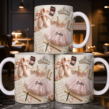Ballet Slippers And Tutu Personalized Mug