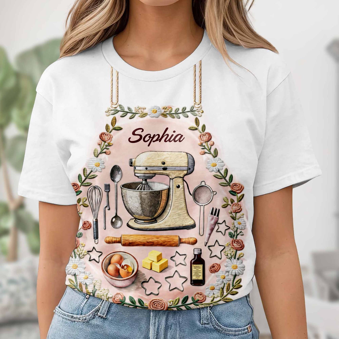 Let's Cook Up Some Love Kitchen Mixer Floral Design