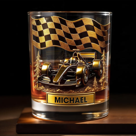 Cherish Your Victories, Celebrate Your Passions, Race Car And Checkered Flag