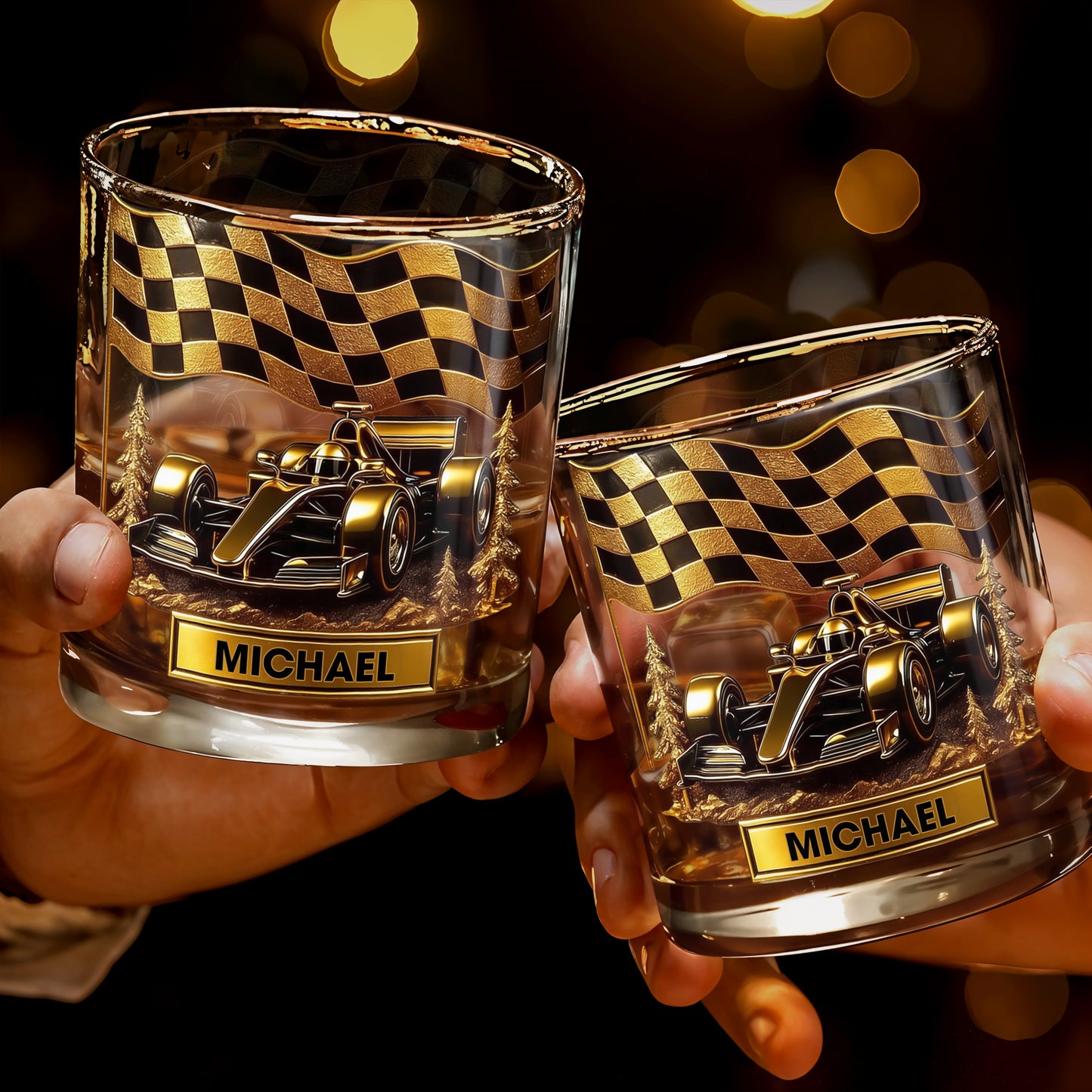 Cherish Your Victories, Celebrate Your Passions, Race Car And Checkered Flag