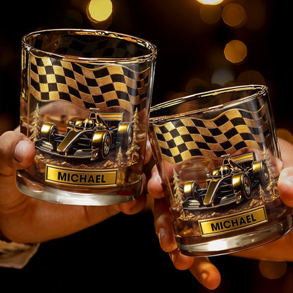 Cherish Your Victories, Celebrate Your Passions, Race Car And Checkered Flag
