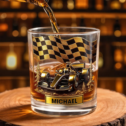 Cherish Your Victories, Celebrate Your Passions, Race Car And Checkered Flag