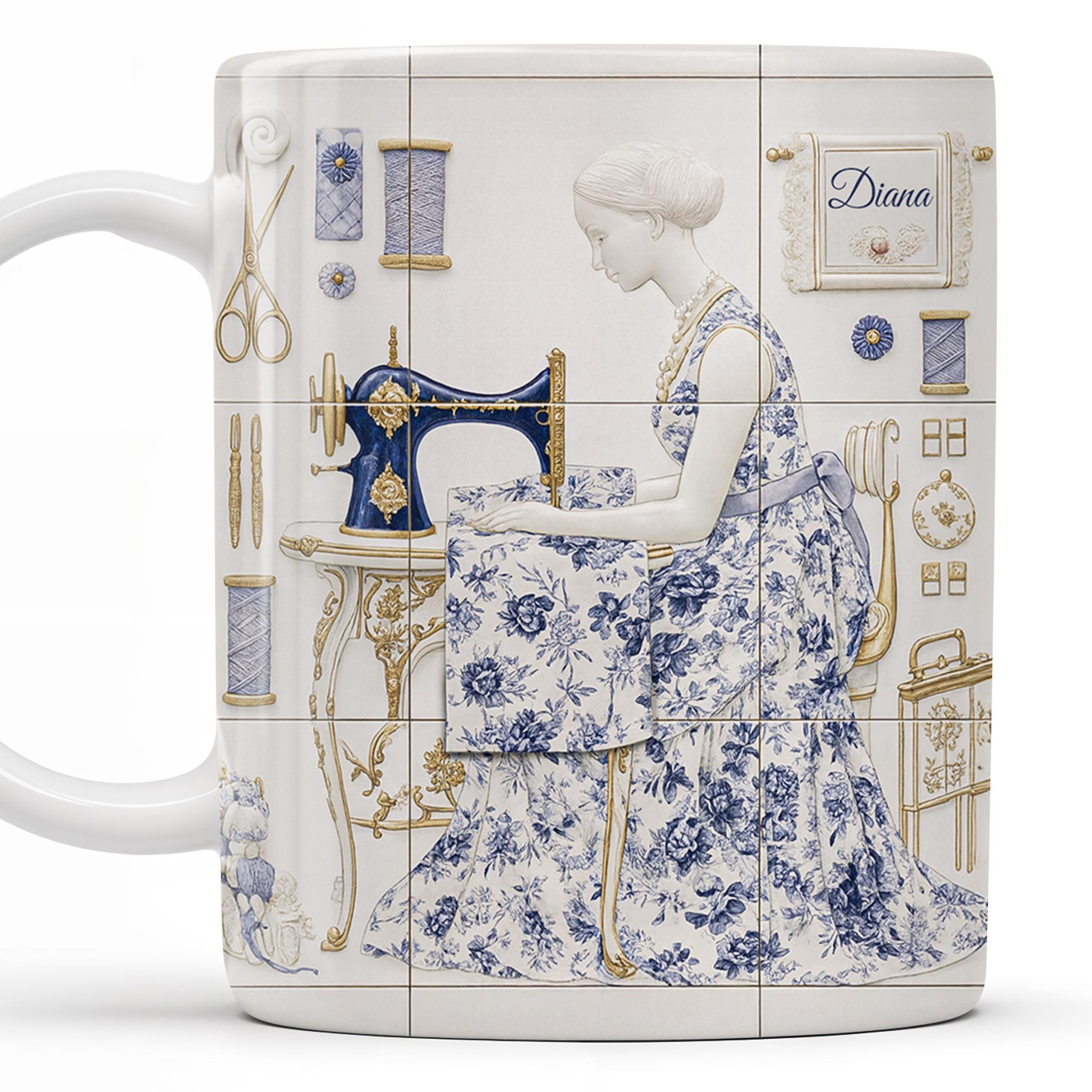 To My Princess In The Tower Inspired By Vintage Sewing Machine and Floral Dress